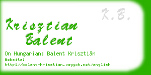 krisztian balent business card